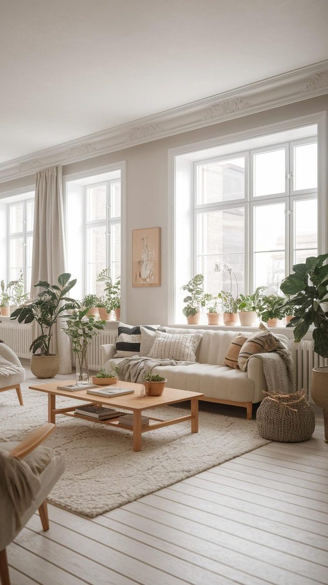 Light Wood Floors Meet White Walls