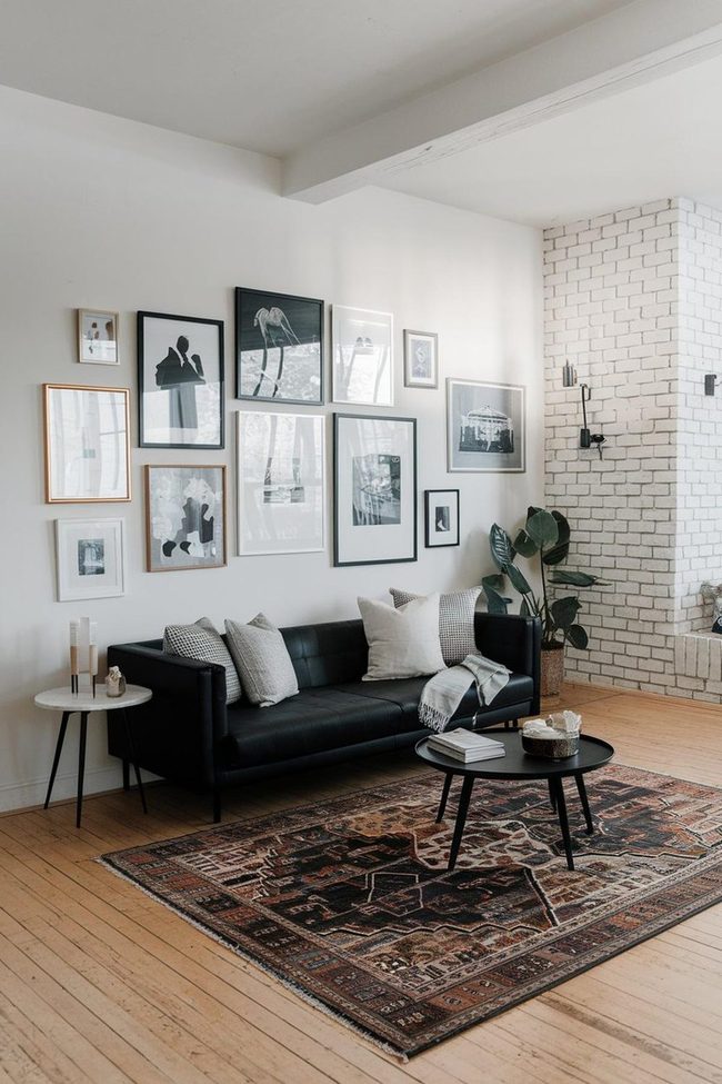 Black Couch White Wall Gallery