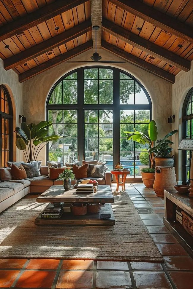 Stone Fireplace Leather Sanctuary