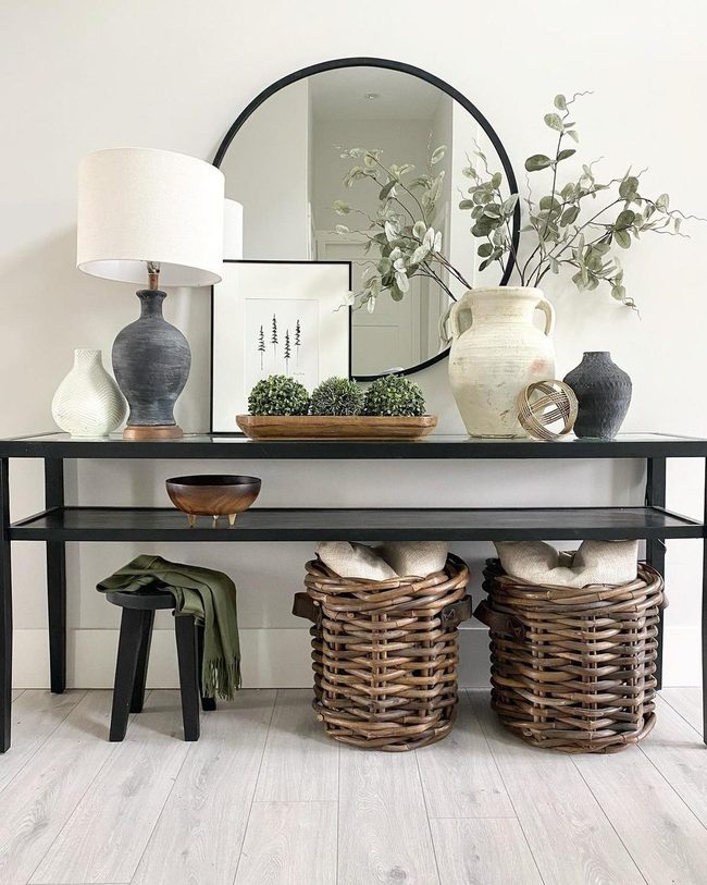 Weathered Wood Meets Polished Brass