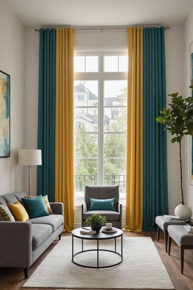 Metal Rings Modern Window Panels