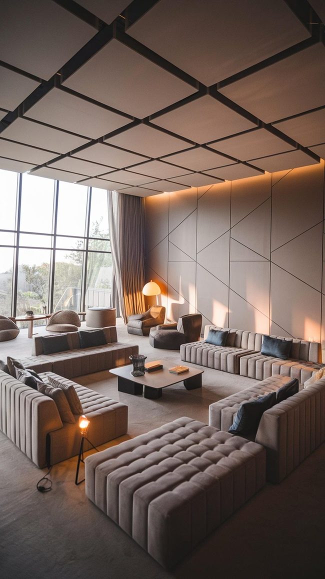 Textured Accent Walls, Modern Living