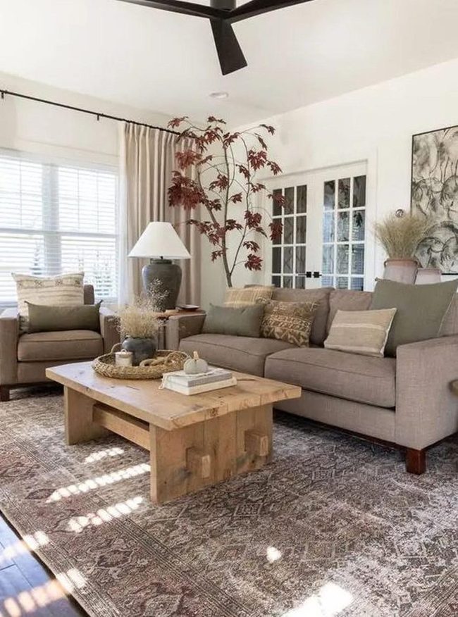 Earth Tones And Living Greenery