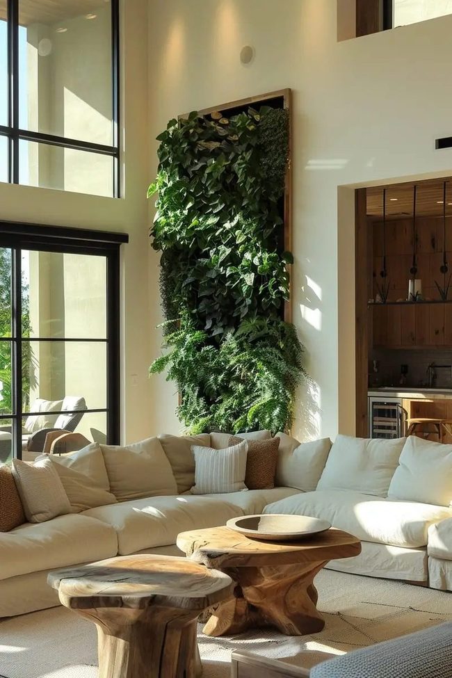 Green Plants Natural Wood Harmony