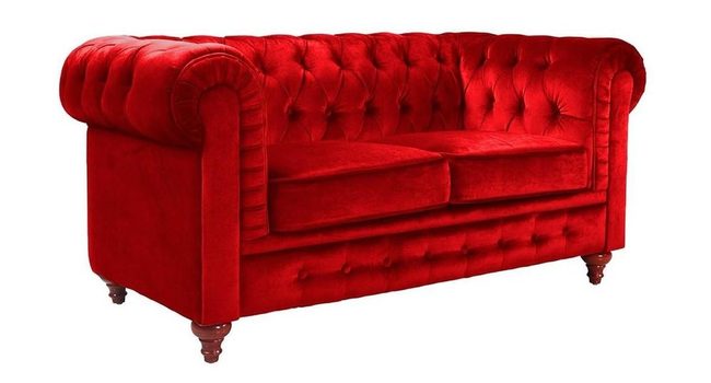 Velvet Scroll Chair Statement Piece