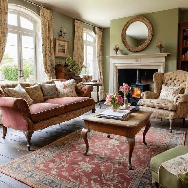 Floral Fabrics Meet Maple Warmth