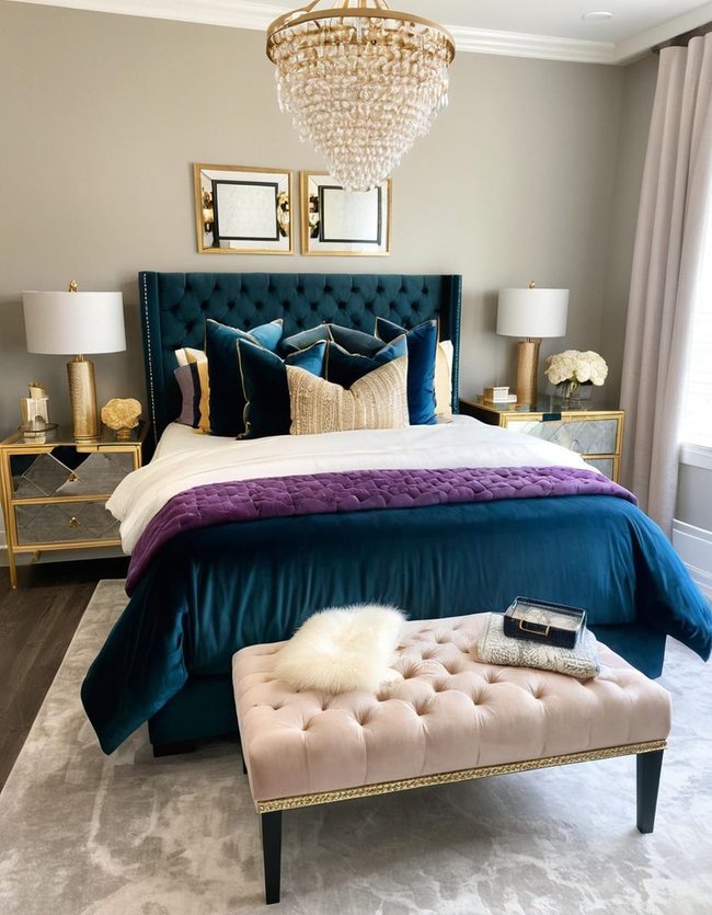 Silk and Chandelier Boudoir Luxury