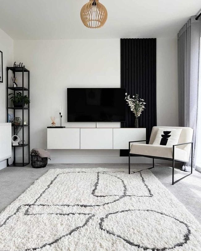 Black And White Wall Console Elegance