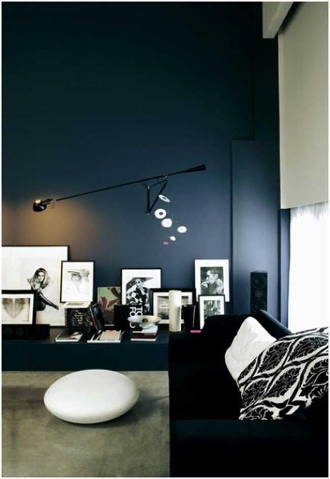 Deep Blue Modern Living Room
