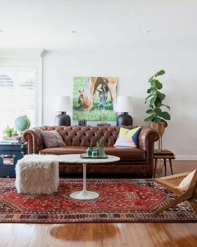 Brown Leather, Red Rug Energy