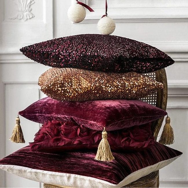 Sequin Sparkle Velvet Cushion Collection