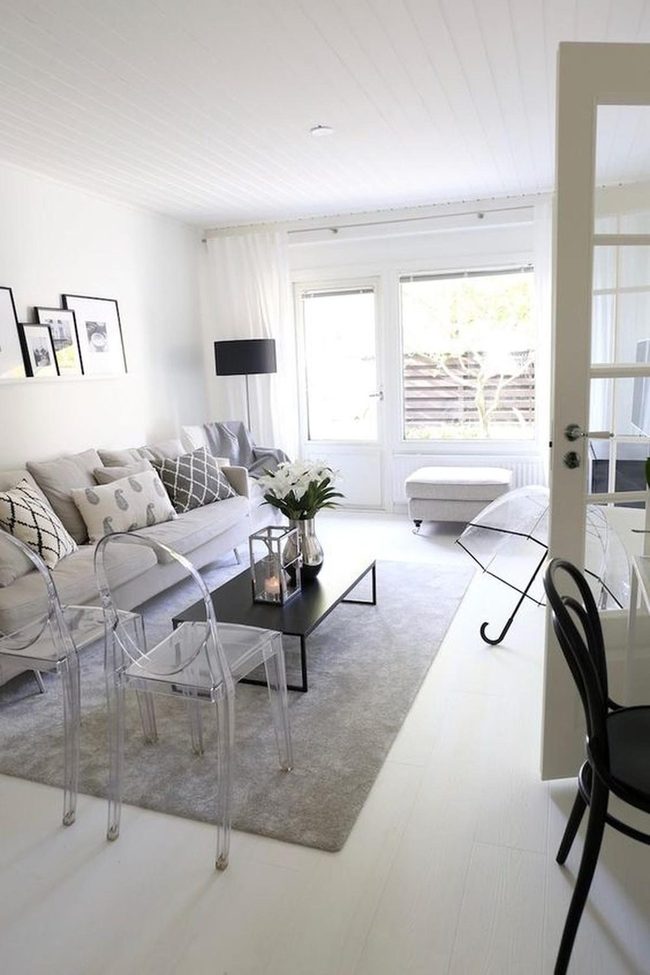 Light Flooded Minimalist Living Space