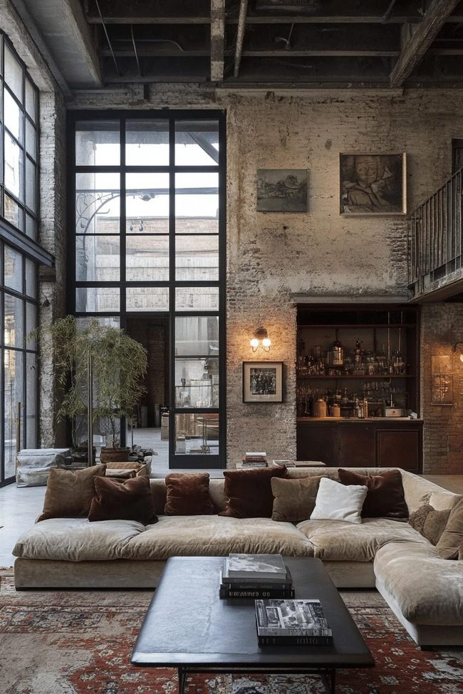 Exposed Beam Warehouse Living Space