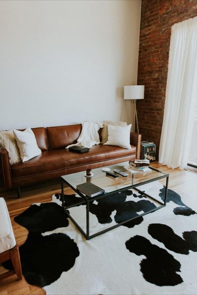 Brick Walls Meet Leather Brown