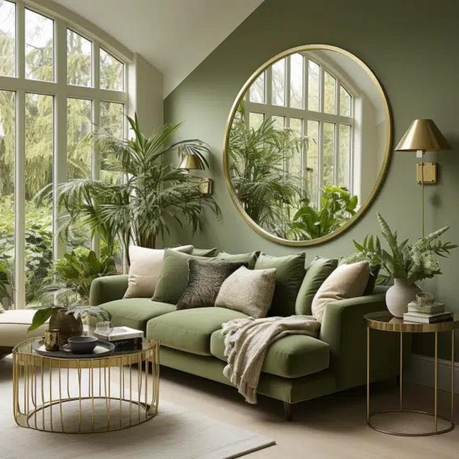 Gold Mirror Amplifies Green Light