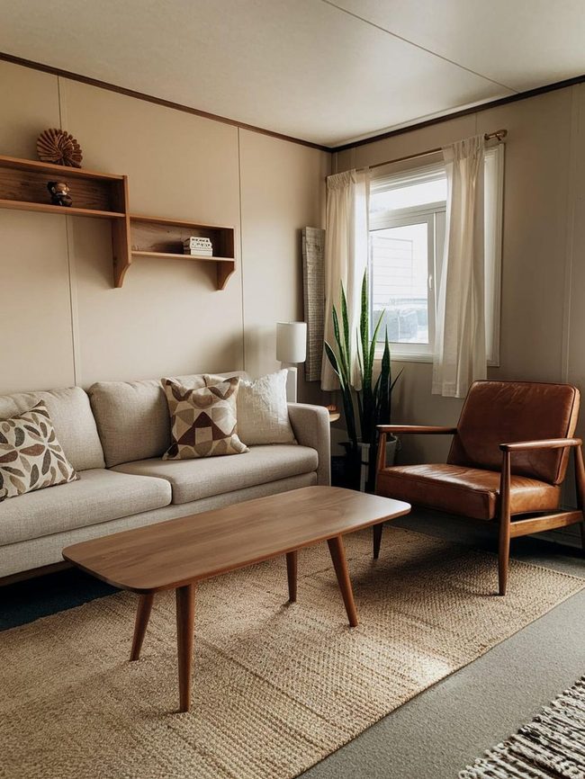 Large Mirror Above Sofa