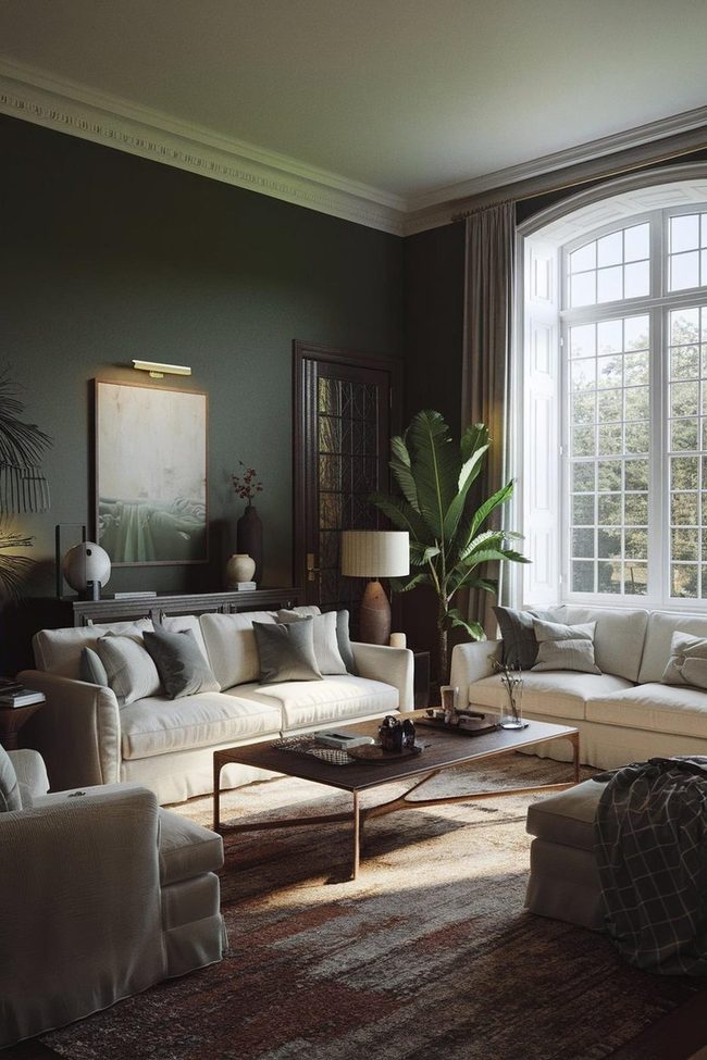 Green Leaves Meet Brown Leather