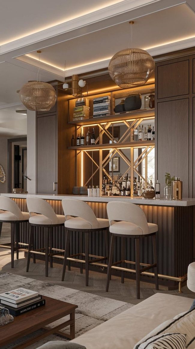 Small Space Corner Bar Setup