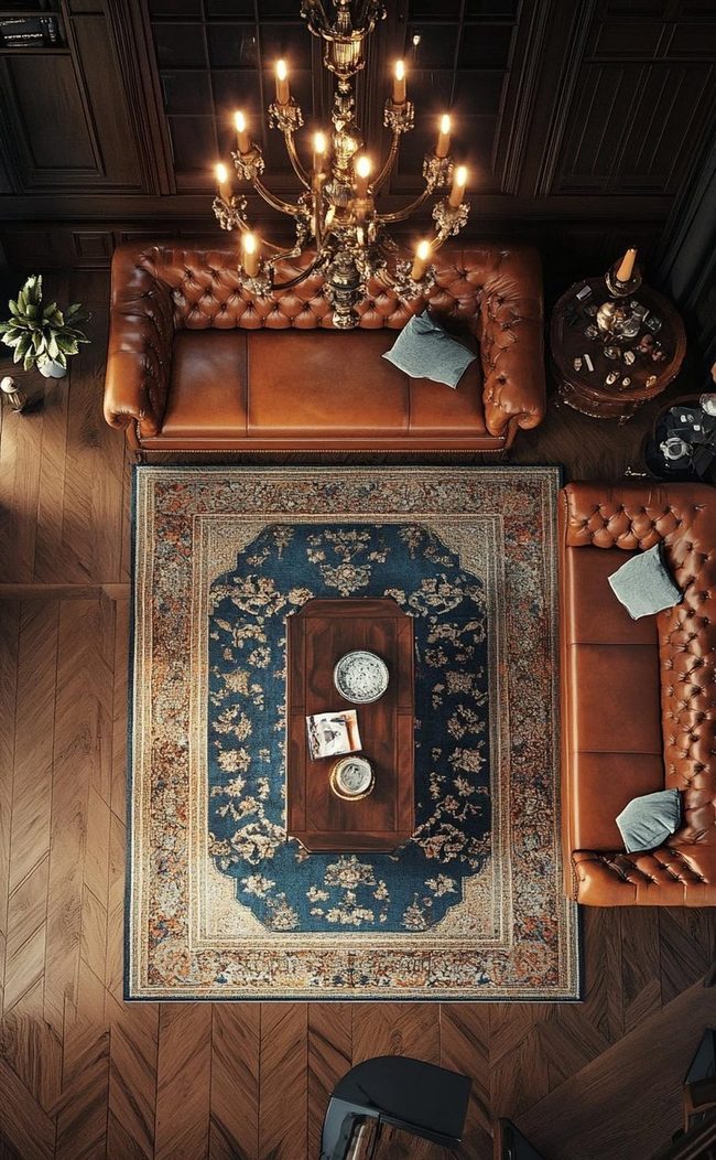 Layered Rugs and Patterned Pillows