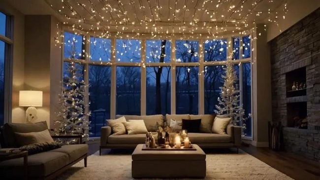 Golden Glow Overhead Christmas