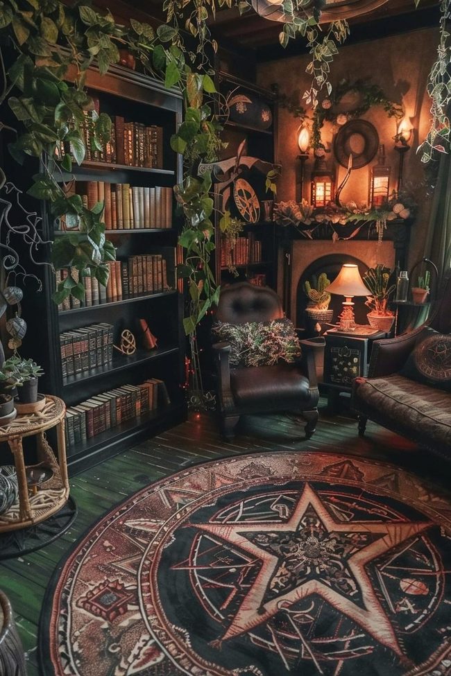 Green Plants Dark Wood Mystery