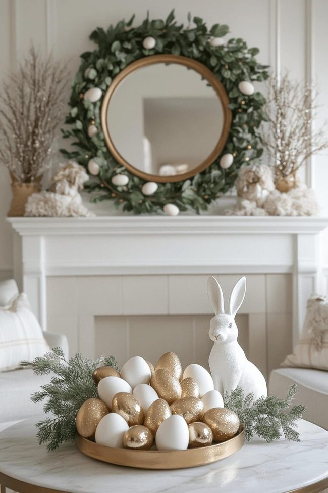 Golden Eggs White Easter Room