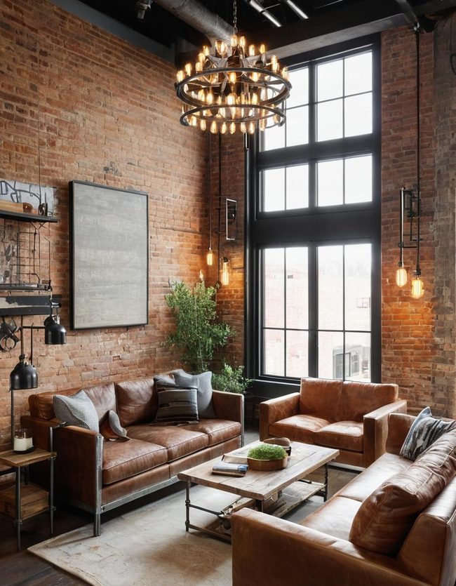 Exposed Brick Meets Raw Steel