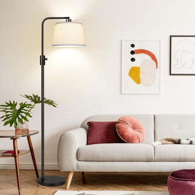 Tall Fabric Lamp, Modern Light
