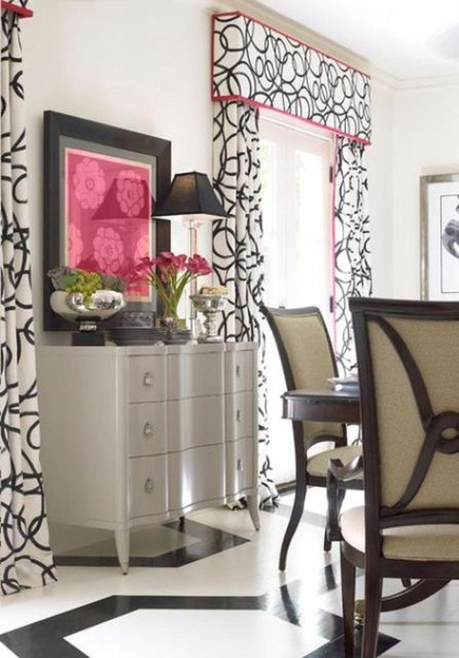 Black And White Floor Pattern Statement