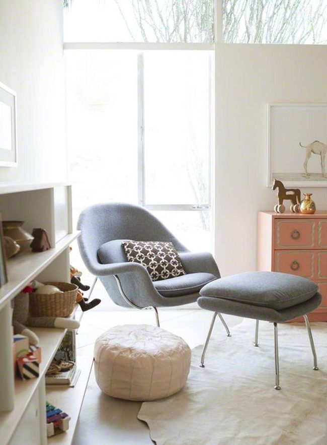 Blue Chair Meets Sunny White Space