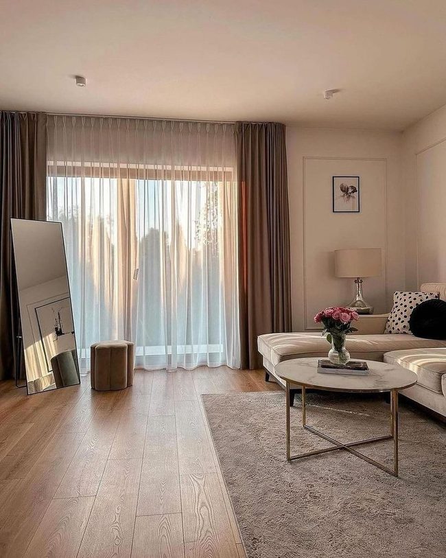 Large Mirror Amplifies Sunlit Space
