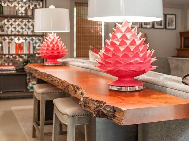 Raw Wood Slab Statement Table