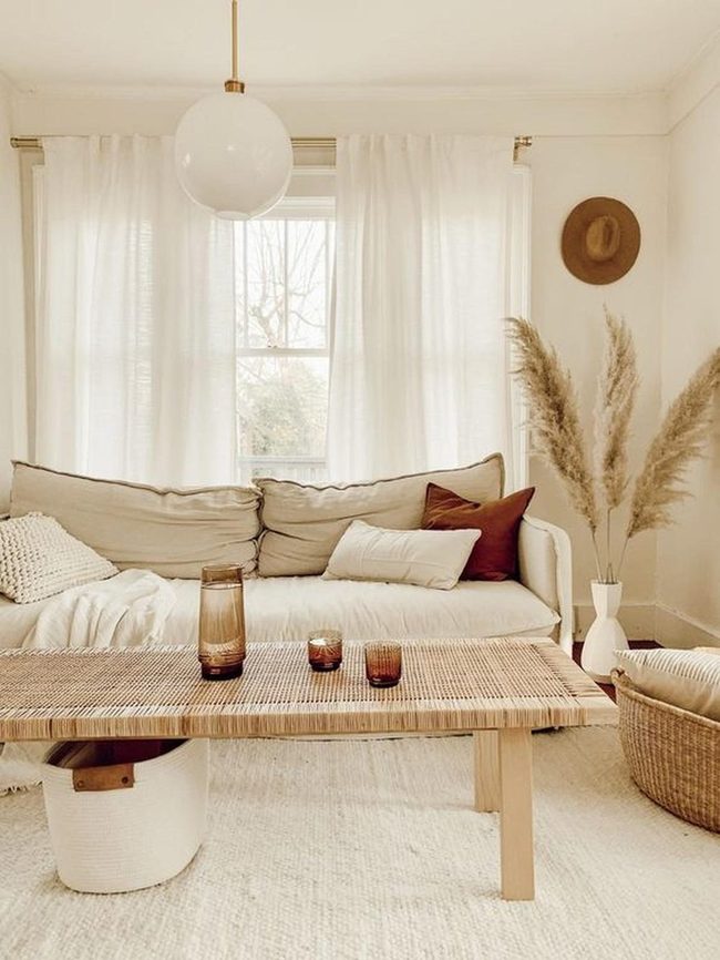 Rust Pillow Meets Cream Simplicity