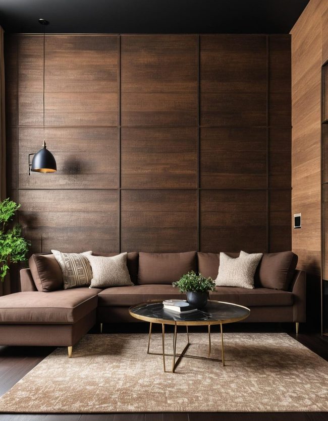 Layered Brown Walls with Texture