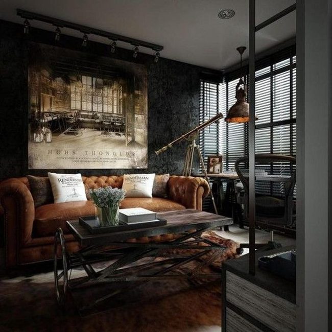 Brown Leather Meets Industrial Edge