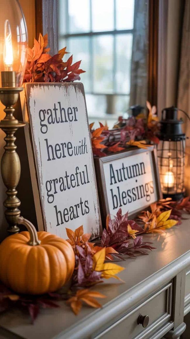 Handwritten Wood Signs for Autumn