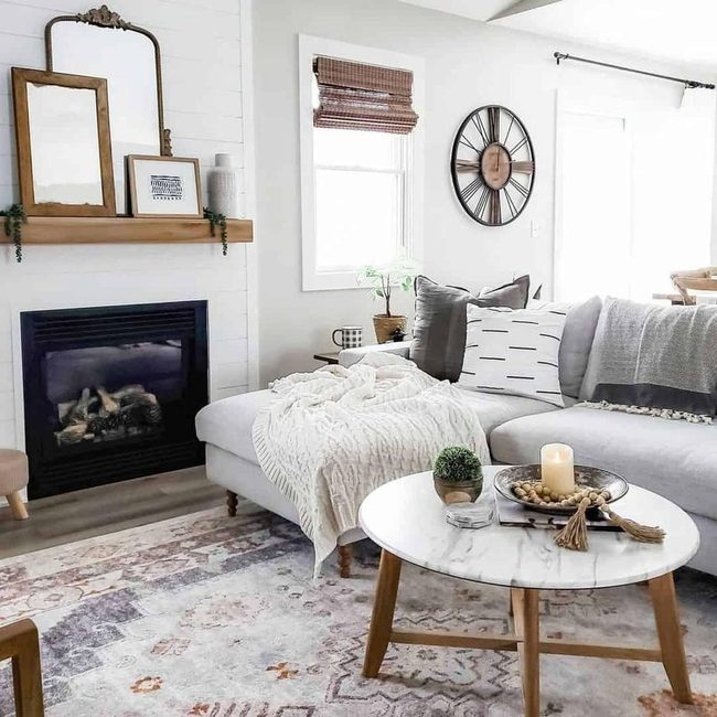 White Marble Meets Warm Wood