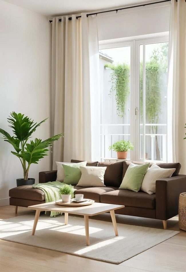 Bright Walnut Floors Soft Pastels