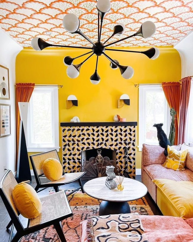 Canary Yellow Accent Wall Energy
