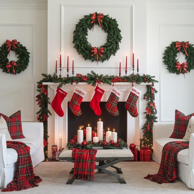 Crimson Sitting Room Festive Elegance