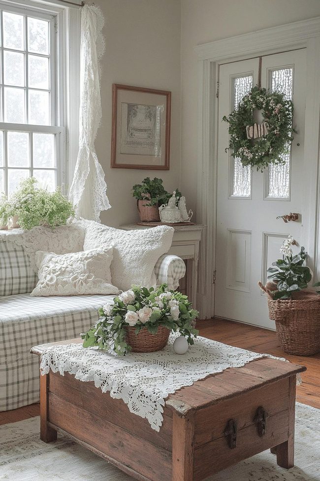 Gingham Plaid Meets Delicate Lace