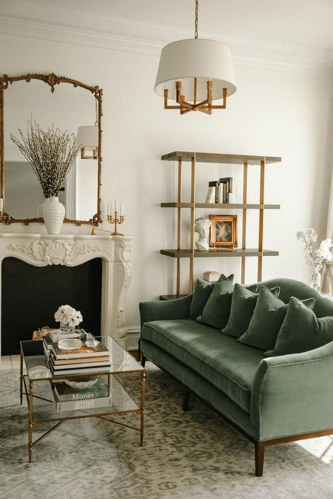 Emerald Velvet Living Room