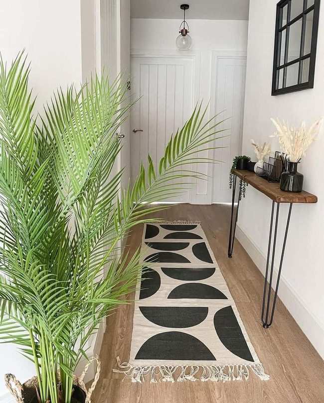 Wood Console Hairpin Legs Mirror