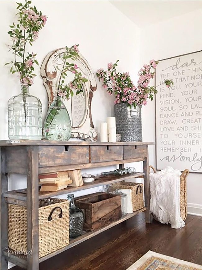 Dark Stained Sideboard Transformation
