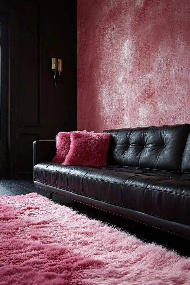 Deep Charcoal With Hot Pink Pop