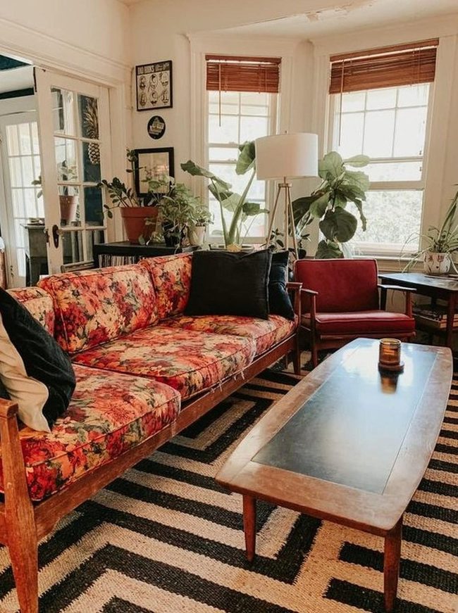 Patterned Sofa Steals The Room