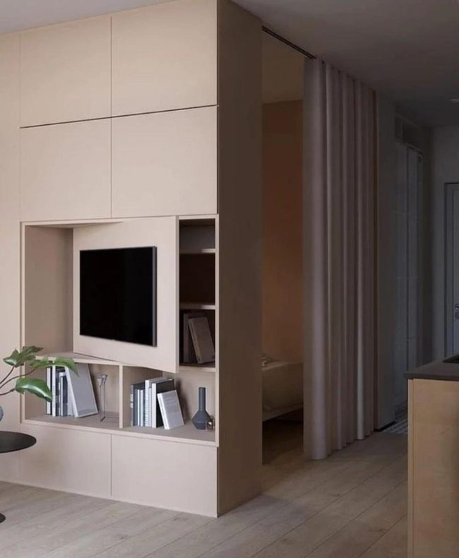 Clean Lines, Neutral Storage Wall