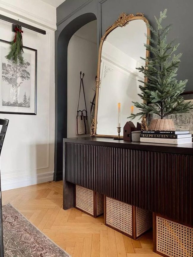 Golden Frames And Herringbone Warmth
