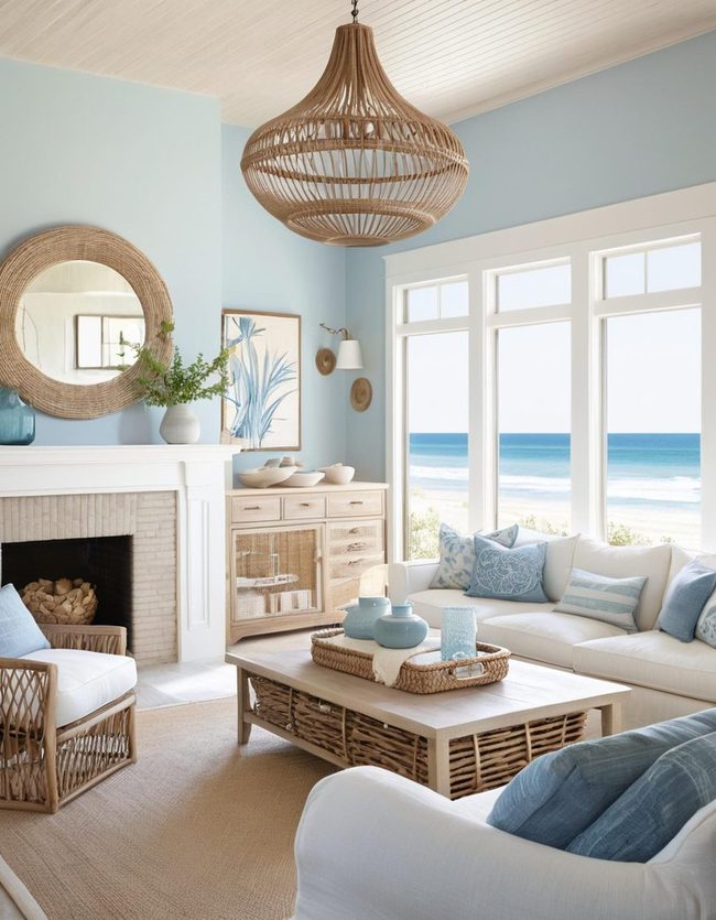 Ocean Blue Meets Natural Textures
