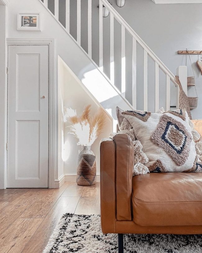 White Trim Gray Walls Contrast